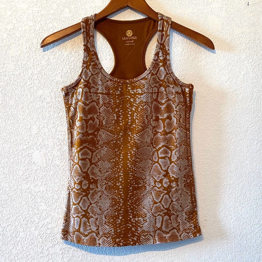 Lily Lotus Racer Tank w/Removable Cups XS